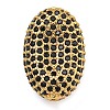 Rack Plating Brass Micro Pave Cubic Zirconia Charms KK-G513-74A-01G-1