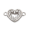 925 Sterling Silver Micro Pave Cubic Zirconia Connector Charms STER-U009-03P-02-1