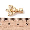 Golden Brass Micro Pave Cubic Zirconia Fold Over Clasps KK-B100-037G-4