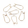 Ion Plating(IP) 304 Stainless Steel Hoop Earrings Findings Kidney Ear Wires STAS-G200-01A-G-1