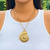 2Pcs Bohemian Style Alloy Conch Shell Shaped Pendant Double Layer Necklaces for Women WG2E11B-04-1