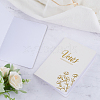 Imitation Leather Wedding Guestbooks Notepad with Gold Foil AJEW-WH0348-157-4