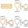 Unicraftale 18Pcs 3 Colors 304 Stainless Steel Open Heart Charms STAS-UN0029-72-4