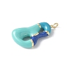 Brass Enamel Pendants KK-E093-03G-B-02-2