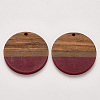 Resin & Walnut Wood Pendants RESI-S384-009A-A-2