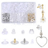 SUNNYCLUE 320Pcs 8 Style Plastic & 304 Stainless Steel & Silicone Ear Nuts FIND-SC0004-81-1