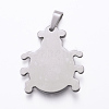 Tarnish Resistant 304 Stainless Steel Pendants STAS-K162-057P-2
