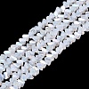 Electroplate Imitation Jade Glass Beads Strands LS-EGLA-Q139-01A-B01-1