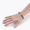 Natural Labradorite Beads Stretch Bracelets BJEW-JB03926-09-3