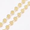 Textured Brass Handmade Link Chains CHC-G006-09G-3
