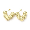 Brass Stud Earrings EJEW-G381-08G-1