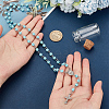 Sky Blue Acrylic Rosary Bead Necklaces NJEW-AB00002-3