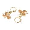 2 Pairs 2 Colors Alloy Enamel Hoop Earrings EJEW-JE06215-5