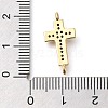 Brass Pave Black Cubic Zirconia Connctor Charms KK-M101-02E-G01-3