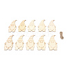 Christmas Santa Claus Wooden Ornaments Set WOOD-WH0027-07-1