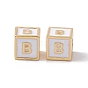 Rack Plating Brass Enamel Beads KK-B060-04G-04B-2