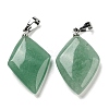 Natural Green Aventurine Pendants G-C066-03F-2