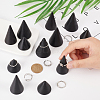  12Pcs 3 Style Wooden Finger Ring Display Stands RDIS-NB0001-09-3