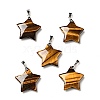 Natural Tiger Eye Pendants G-I319-04P-04-1