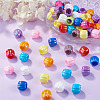 100Pcs Pearlized UV Plating Opaque Acrylic European Beads SACR-TA0001-77C-5