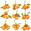 6Pcs Foam Simulated Orange Model AJEW-SP0003-61-1