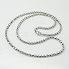 Tarnish Resistant 304 Stainless Steel Necklaces Men's Rolo Chain Necklaces NJEW-H411-95-1