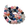 Dyed Natural Multi-Color Agate Beads Strands X-G-R177-10mm-07-4