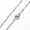 304 Stainless Steel Cable Chain Necklaces NJEW-F201-01P-3