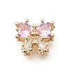 Bowknot Brass Micro Pave Cubic Zirconia Beads KK-Z156-20G-03-1