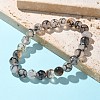 Natural Dragon Veins Agate Beaded Stretch Bracelets X-BJEW-Q692-02C-1