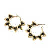 Glass Beaded Hoop Earrings EJEW-MZ00750-03-4