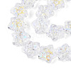 Electroplate Transparent Glass Beads Strands EGLA-N020-02A-3
