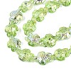 Electroplate Transparent Glass Beads Strands EGLA-N055-04A-09-3