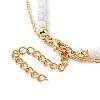 Brass Moon & Star Charms Double Layer Necklace NJEW-JN04142-3