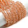 Spray Painted Crackle Glass Beads Strands CCG-Q001-6mm-05-2