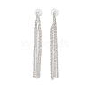 Brass Micro Pave Cubic Zirconia Stud Earrings EJEW-B046-15P-1