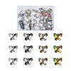 Electroplated Glass Charms EGLA-TA0001-09-8