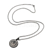 Retro Mandala 201 Stainless Steel Box Chain Constellation Pendant Necklaces for Women Men NJEW-M223-01F-3