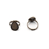 Adjustable Brass Finger Rings Components KK-TAC0008-06AB-1