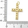 Rack Plating Brass Micro Pave Cubic Zirconia Pendants KK-K392-17A-G-3