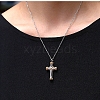 Stainless Steel Cross Pendant Necklaces TQ9204-1-4