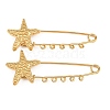 Starfish 304 Stainless Steel Safety Pins Brooch Findings SA-CBA098D-16D-G05-1