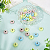 30Pcs Spray Painted Faceted Resin European Beads RESI-TADJ0001-05B-4