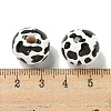 Printed Wood European Beads WOOD-G022-12A-3