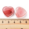 Heart Watermelon Stone Glass Worry Stone G-C134-06A-03-3