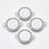 Alloy Enamel Links Connectors ENAM-TAC0003-01S-04C-1