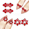 ARRICRAFT 4Pcs 2 Style Flower Glass Rhinestone Shoe Decoration AJEW-AR0001-79A-1