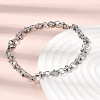 304 Stainless Steel Link Chain Bracelet & Necklace Jewelry Sets SJEW-L199-12P-3