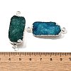 Natural Dyed Quartz Crystal Links Connector Charms G-K189-02S-3