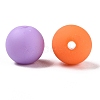 Rubberized Style Imitated Silicone Acrylic Beads MACR-T048-01B-05-2